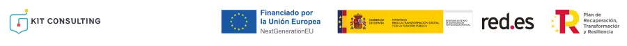 Kit Consulting · Financiado por la Unión Europea NextGenerationEU · Plan de Recuperación, Transformación y Resiliencia · Ministerio para la Transformación Digital · Red.es