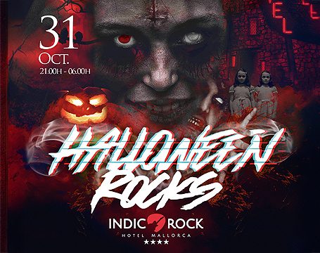 Portfolio islaNet — campaña Halloween Rocks Hotel Indic Rock | marketing eventos Mallorca