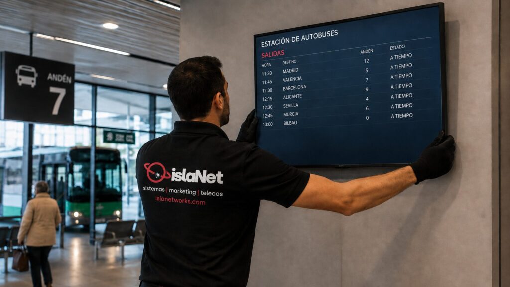 Paneles informativos para estaciones de transporte en Mallorca