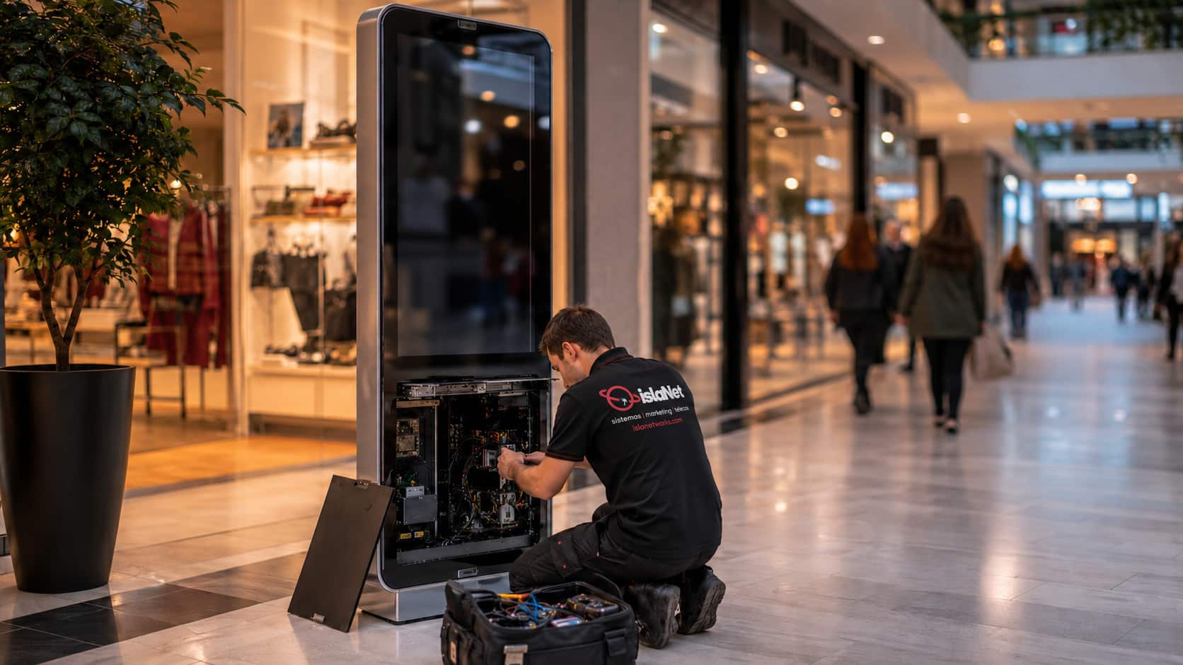 Totems digitales para centros comerciales en Mallorca - islaNet